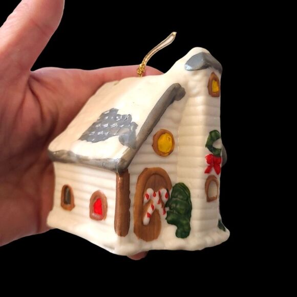 Vintage Tree Ornament Lighted Christmas Cottage Ceramic - Picture 5 of 6